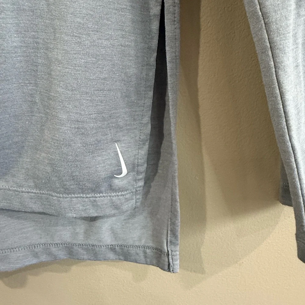 Nike Grey Dri Fit Long Sleeve Running Workout Top - Picture 4 of 7